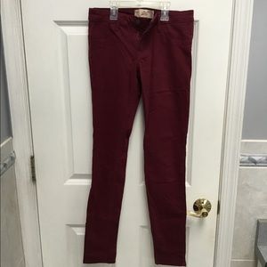 Hollister Maroon Skinny Jeans